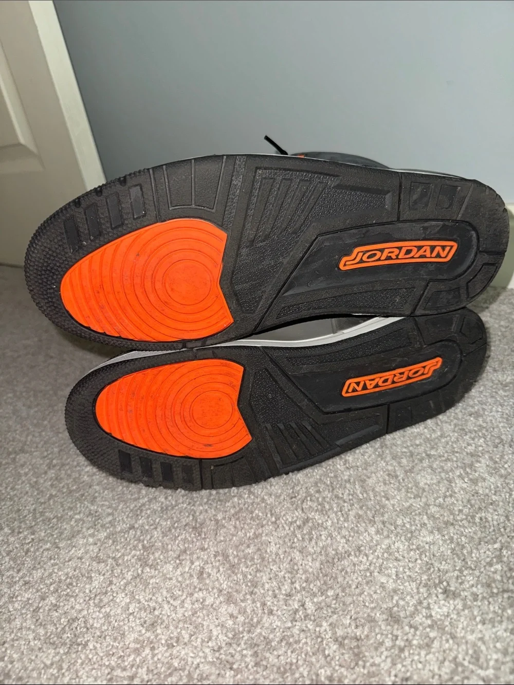 Jordan Black & Orange Retro-Style Basketball Sneakers